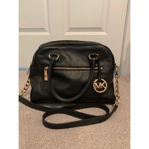 Michael Kors Knox Satchel - Black Leather